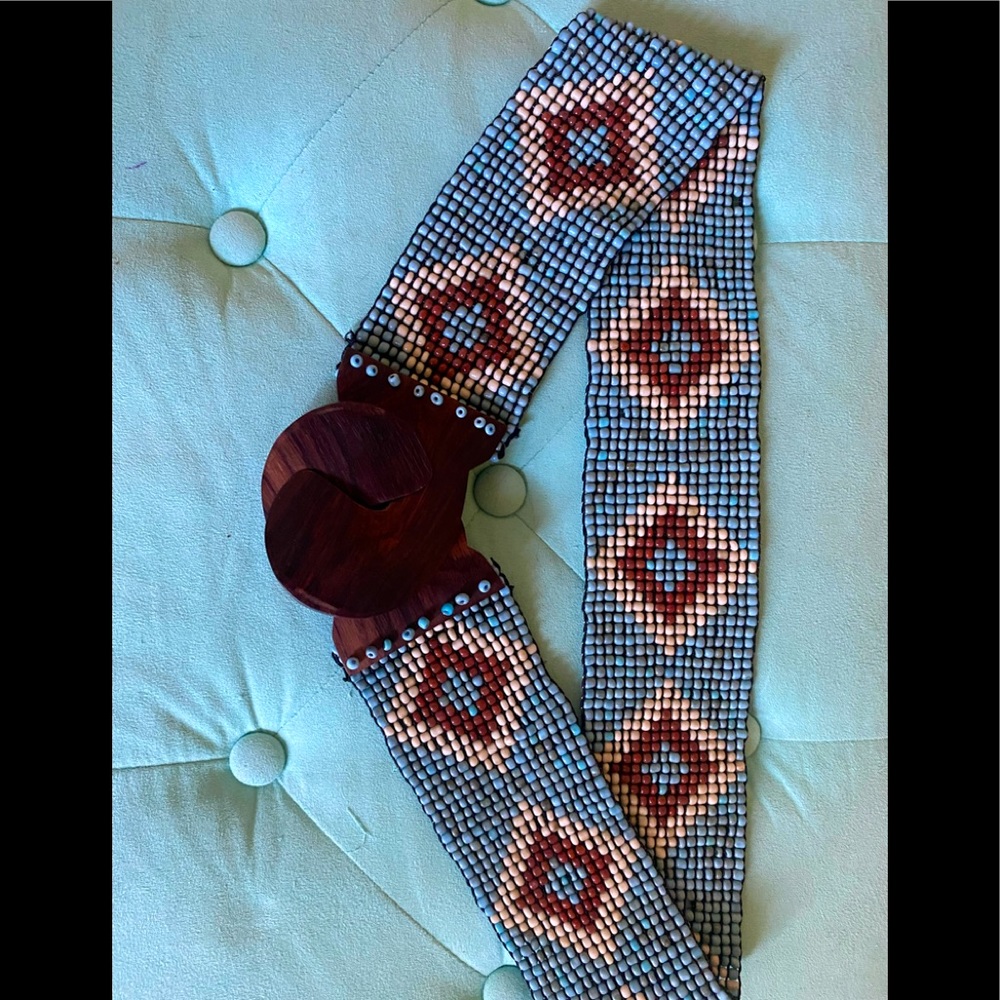 Handmade beaded belt
